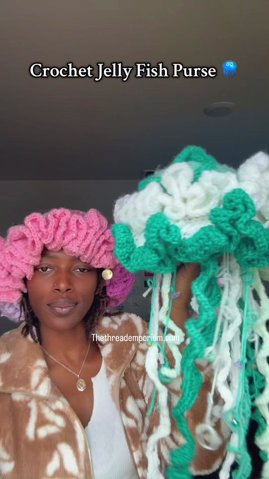 Crochet BioLume Jellyfish purse PATTERN 🪼